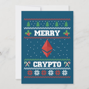 Merry Crypto Ethereum Ugly Christmas Sweater Einladung