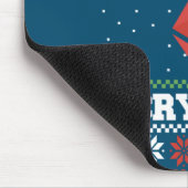Merry Crypto Ethereum Ugly Christmas Sweater Mousepad (Ecke)