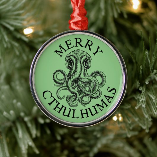 Merry Cthulhumas Cthulhu Lovecraft Ornament Aus Metall (Baum)