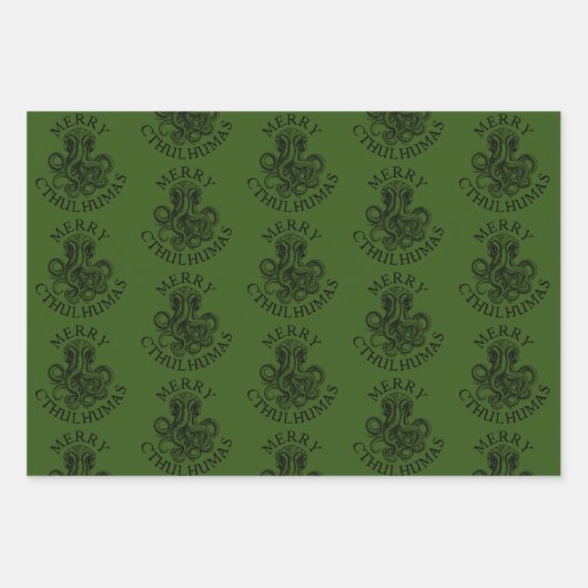 Merry Cthulhumas Lovecraft Cthulhu Geschenkpapier Set (Vorderseite 3)