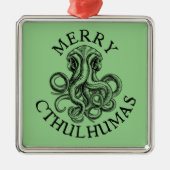 Merry Cthulhumas Lovecraft Cthulhu Metal Ornament (Vorne)