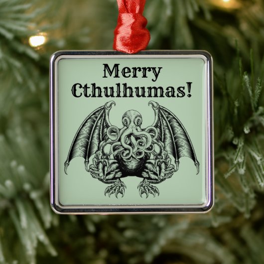 Merry Cthulhumas Lovecraft Cthulhu Ornament Aus Metall (Baum)