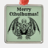 Merry Cthulhumas Lovecraft Cthulhu Ornament Aus Metall (Vorne)