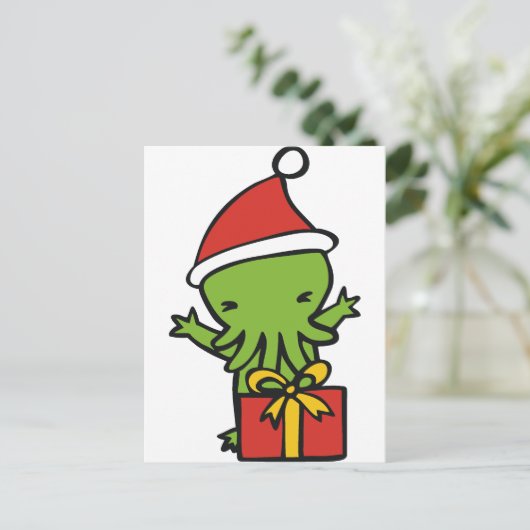 Merry Cthulmas Feiertagspostkarte (Stehend Vorderseite)
