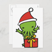 Merry Cthulmas Feiertagspostkarte (Vorne/Hinten)