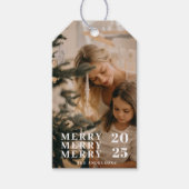 Merry Custom Foto Weihnachten | Personalisiert Geschenkanhänger (Vorderseite)