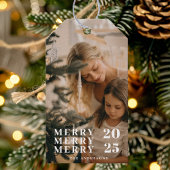 Merry Custom Foto Weihnachten | Personalisiert Geschenkanhänger
