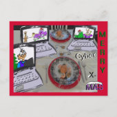 Merry Cyber X-Mas Postkarte (Vorderseite)