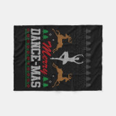 Merry Dance-mas Ballet Dancer Ugly Christmas Balle Fleecedecke (Vorderseite (Horizontal))