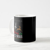 Merry Dance-mas Ballet Dancer Ugly Christmas Balle Kaffeetasse (Vorderseite Links)