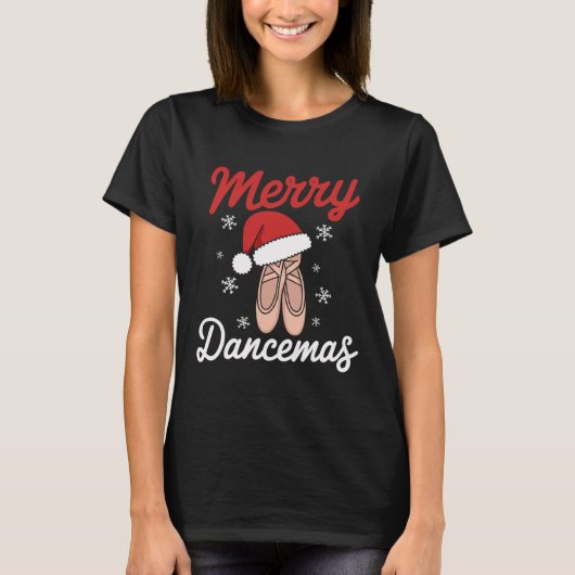 Merry Dancemas Ballet Dancer Dozentin Weihnachtsma T-Shirt (Vorderseite)
