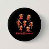 Merry Dancemas Ballet Dancer Gingerbread Teacher C Button (Vorderseite)
