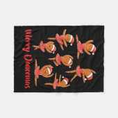 Merry Dancemas Ballet Dancer Gingerbread Teacher C Fleecedecke (Vorderseite (Horizontal))