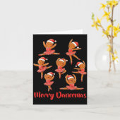 Merry Dancemas Ballet Dancer Gingerbread Teacher C Karte (Gelbe Blume)
