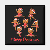 Merry Dancemas Ballet Dancer Gingerbread Teacher C Magnet (Vorne)