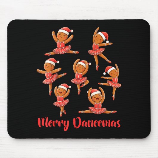 Merry Dancemas Ballet Dancer Gingerbread Teacher C Mousepad (Vorne)