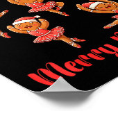 Merry Dancemas Ballet Dancer Gingerbread Teacher C Poster (Ecke)