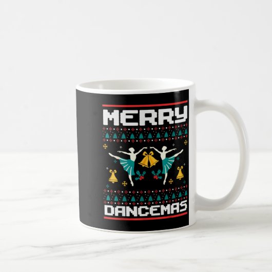 Merry Dancemas Ballet Dancers Ugly Christmas Xmas Kaffeetasse (Rechts)