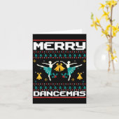 Merry Dancemas Ballet Dancers Ugly Christmas Xmas Karte (Gelbe Blume)