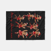 Merry Dancemas Gingerbread Dancer Ballet Christmas Fleecedecke (Vorderseite (Horizontal))