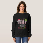 Merry Dancemas Weihnachtsballett Schuhe tanzen Sweatshirt (Vorne ganz)