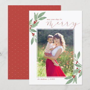 Merry Days Holiday Foto Card Einladung