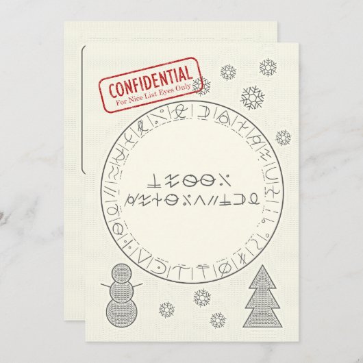 Merry Decryptmas Feiertagskarte (Vorne/Hinten)