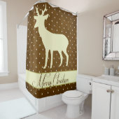 Merry Deer Duschvorhang - Braun Polka Dots (Beispiel)