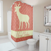 Merry Deer Duschvorhang - Korallen Polka Dots (Beispiel)