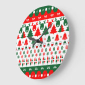 Merry Deer Große Wanduhr (Winkel)