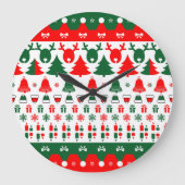 Merry Deer Große Wanduhr (Vorderseite)