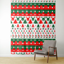 Merry Deer Wandteppich