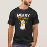 Merry Dickmas Funny Snowman Weihnachtsgeschenk für T-Shirt<br><div class="desc">Merry Dickmas Funny Snowman Weihnachtsgeschenk für Ehemann Mann</div>