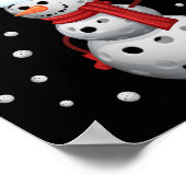 Merry Dinkmas - Pickleball Snowman Poster (Ecke)