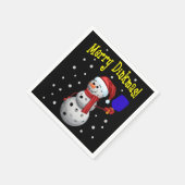 Merry Dinkmas - Pickleball Snowman Serviette (Ecke)