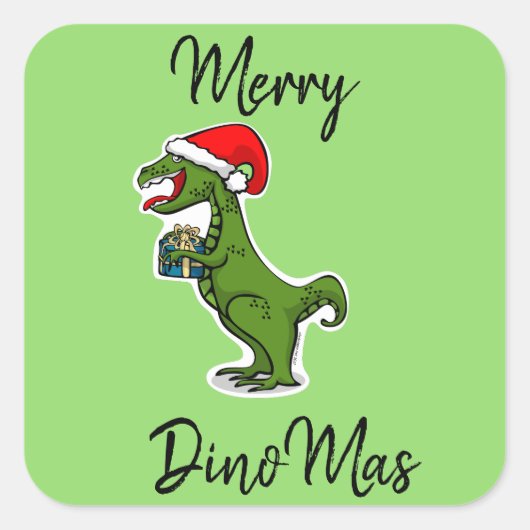 Merry DinoMas Sticker (Vorderseite)