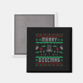 Merry Discmas Disk Golf Ugly Christmas Merry Chris Magnet (Vorderseite/Rückseite)