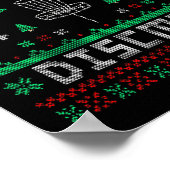 Merry Discmas Disk Golf Ugly Christmas Merry Chris Poster (Ecke)
