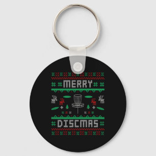 Merry Discmas Disk Golf Ugly Christmas Merry Chris Schlüsselanhänger