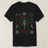 Merry Discmas Golf Ugly Christmas Sweater Par T-Shirt (Design vorne)