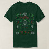 Merry Discmas Golf Ugly Christmas Sweater Par T-Shirt (Design vorne)