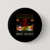 Merry Discmas Ugly Xmas Sweaters Funny Disc Golf C Button (Vorderseite)