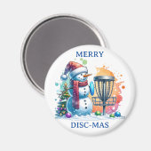 Merry Disk-mas | Disk Golf Christmas Magnet (Vorderseite/Rückseite)