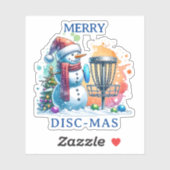 Merry Disk-mas | Disk Golf Personalisierte Weihnac Aufkleber (Blatt)