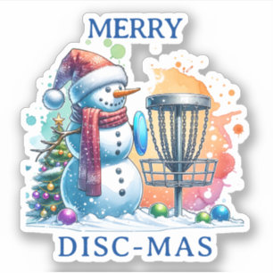 Merry Disk-mas   Disk Golf Personalisierte Weihnac Aufkleber