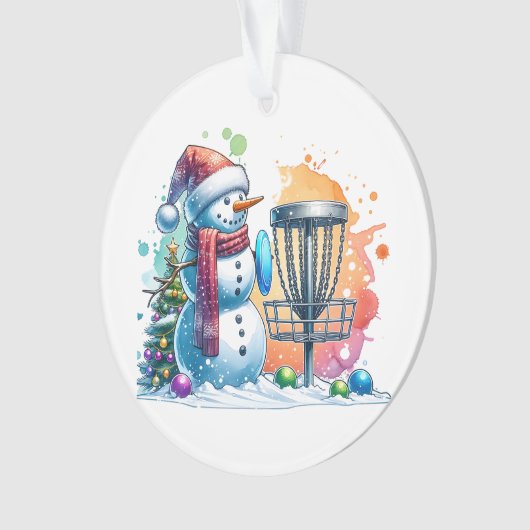 Merry Disk-mas | Disk Golf Personalisierte Weihnac Ornament (Vorderseite)