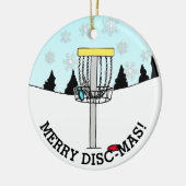 Merry Disk-Mas Funny Disk Golf Weihnachtsfeier Ker Keramik Ornament (Links)