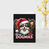 Merry Dogmas Christmas Pallon Dog Santa Hat Xmas C Karte (Gelbe Blume)