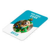 Merry Dogmas Custom Hund Foto Weihnachten Keepake Magnet (Linke Seite)