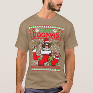 Merry Dogmas English Springer Spaniel Dog Christma T-Shirt